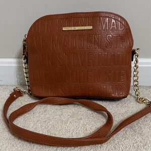 Steve Madden Embossed Tan Crossbody Bag